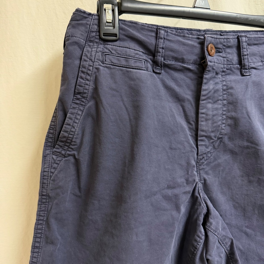 American Eagle Ne(x)t Level Flex Mens Navy Blue Longer Length Chino Shorts 29 - Picture 2 of 7